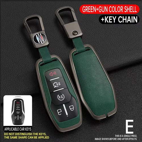 Funda Carcasa Llavero Mando a Distancia Coche Aleación Cuero Para Ford Mustang F-150 EXPLORER Zinc - Imagen 28 de 40