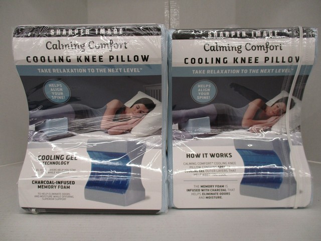 Sharper Image Calming Comfort Cooling Knee Pillow 2025