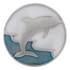 Snap Jewelry Dolphin Waves Enamel 18-20mm Fits Ginger Style Charms Accessories