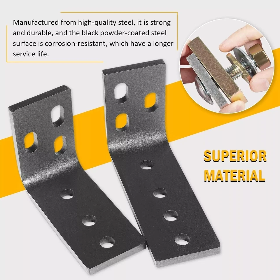 Kit de trilho de montagem quinta roda reboque engate montagem aço para Reese 30035 58058 - Imagem 4 de 4