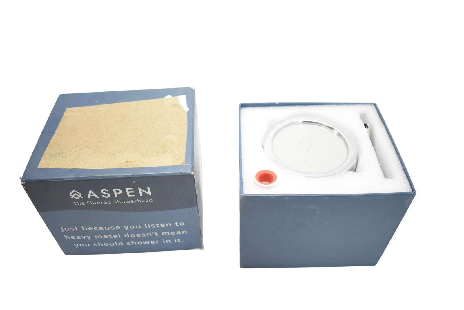 Aspen Filtered Shower Head Round Chrome Fixed Modern Bathroom ABAS1C Open Box