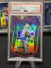 2020 select prizm tua tagovailoa rookie Die Cut Premiere Level On Card Authentic. rookie card picture