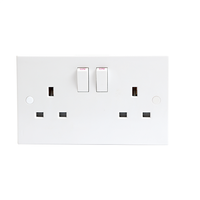 13A Weiß 2G Zwilling Geschaltet Steckdose Ersatz FüR Broken Buchse Stecker