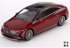 Mercedes Benz EQS 580 4MATIC 1/64 Diecast Car Red Metallic LHD Mini GT