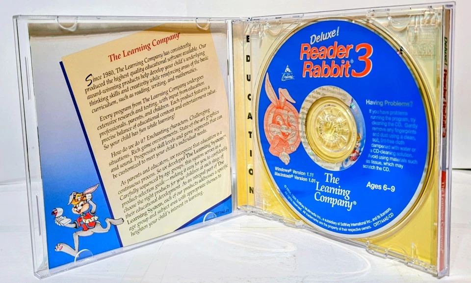 Vintage Reader Rabbit 3 Deluxe Ages 6-9 1996 The Learning Company NICE ! - Изображение 3 из 4