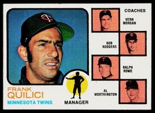 1973 Topps SET-BREAK #49 Twins Field Leaders (Frank Quilici) EX or Better