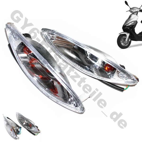 Blinker SET Vorn Weiss FüR Jonway Qingqi Jack FOX AGM GMX Benzhou China Roller-image