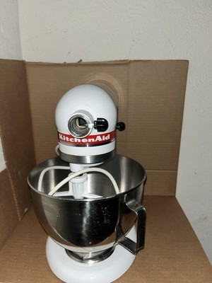 KitchenAid KSM90 300W Ultra Power Stand Mixer White Red w/ Attachment(1) /Bowl