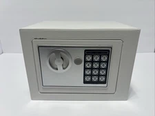 Small Safe Box Digital Electronic Security Safe Box for Home White