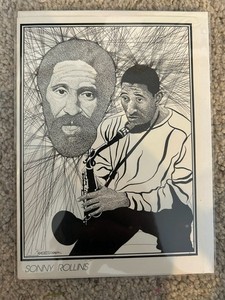 Sonny Rollins blank greeting card handmade jazz avant-garde new thing 5" x 7"
