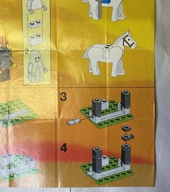 LEGO 6034 Black Monarch's Ghost Set Knights Castle Instruction Manual Only 1990