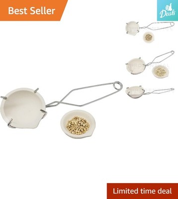 Italian Heat-Resistant Ceramic Crucible Set of 2 for Melting Gold & Silver