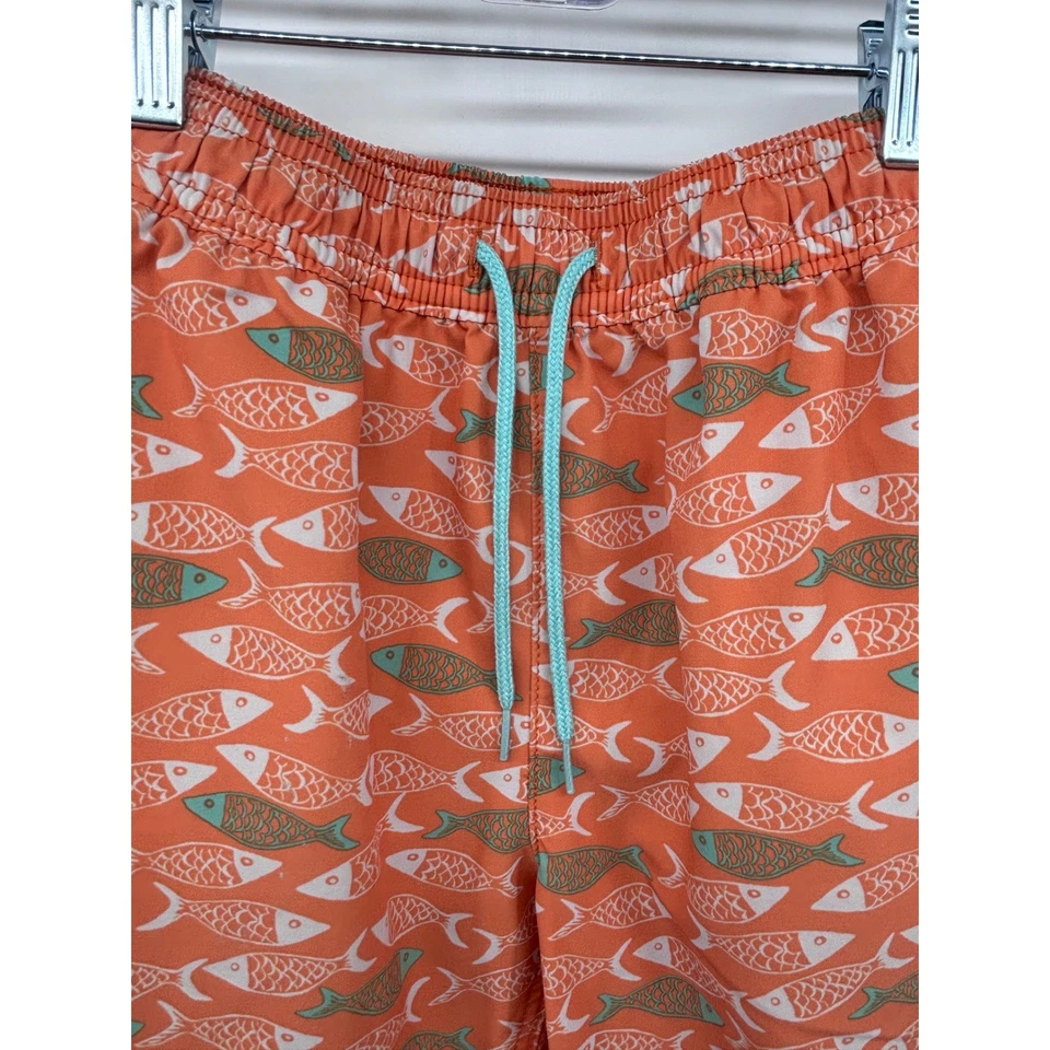 Crewcuts мальчиков плавки размер 8 оранжевый рыбы печать эластичный пояс шорты - Изображение 3 из 4