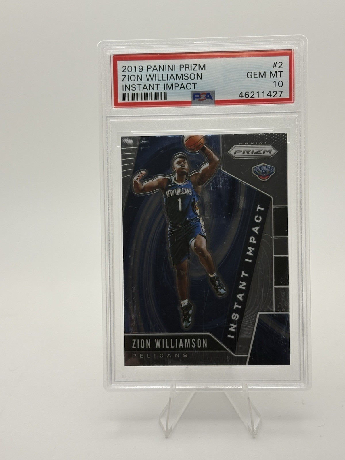 PSA 10 2019 Panini Prizm Instant Impact #2 Zion Williamson New Orleans Pelicans