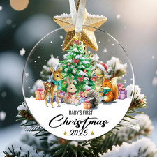 Family Baby First Christmas Ornament - New Mom and Dad Gifts First Time 2025 Per