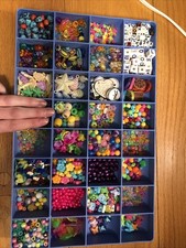 Assorted Plastic Beads Kids Colorful Different Shapes Lot