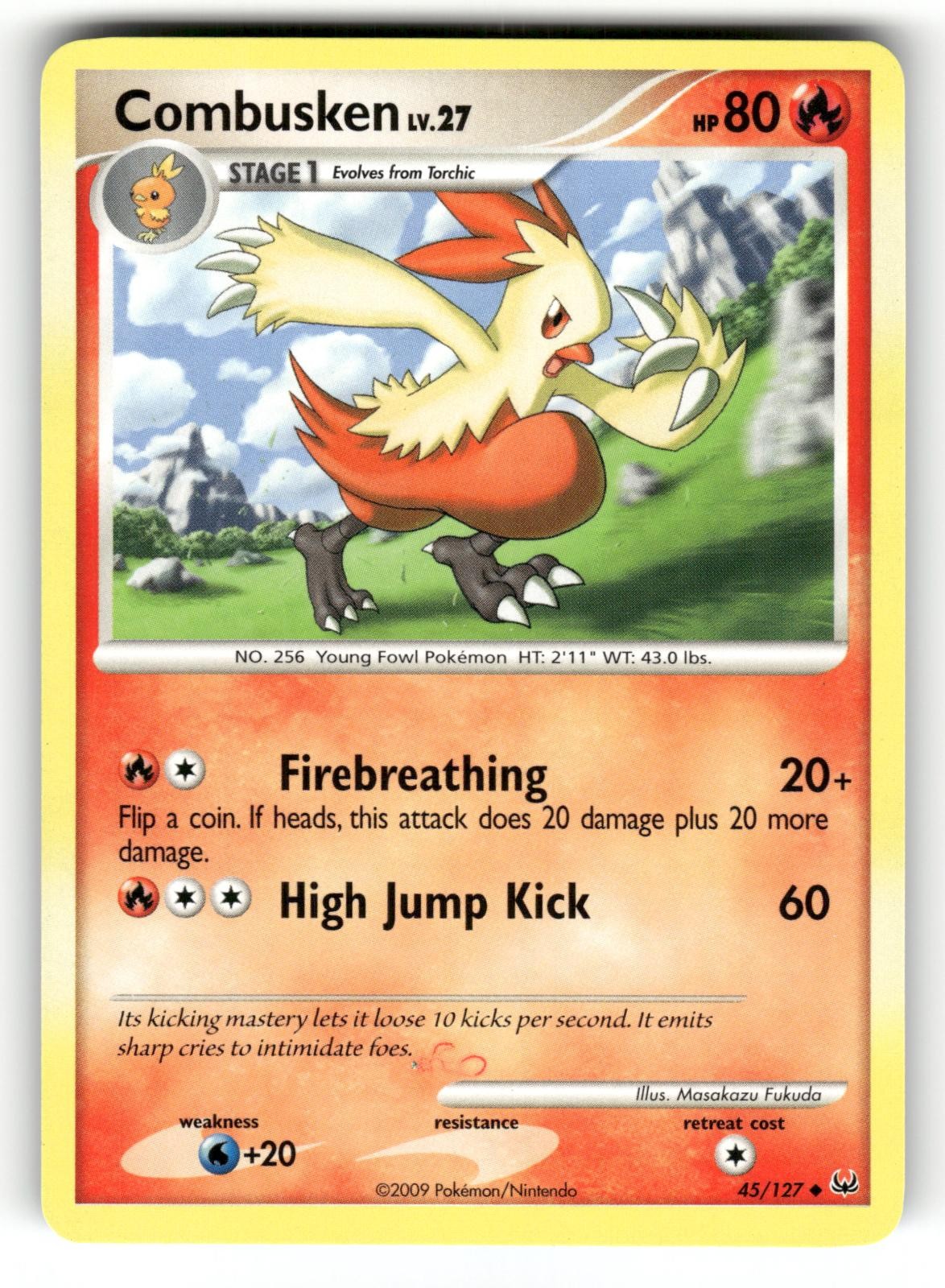 Combusken LP 45/127 Platinum Pokemon Uncommon Regular
