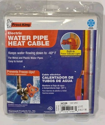 Frost King Electric Water Pipe Heat Cable (3-7 ft./0.9-1.2 M) HC06