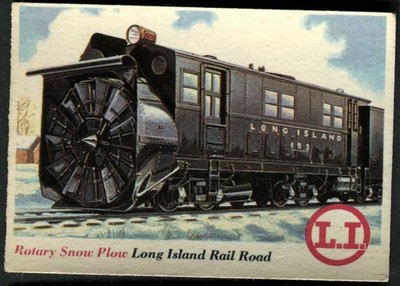 Trade Card, A&BC Kaugummi, Eisenbahnquiz, 1959, rotierender Schneepflug, Long Island, #34