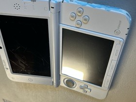 (Parts / As-Is) Nintendo 3DS XL / LL White & Pink Handheld System Tested Plays