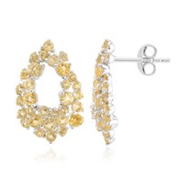 Cavill Silberohrringe Damen Citrin 1,92Ct 925 Sterling Rhodiniert Gelb
