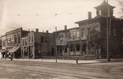 Street View Huron Avenue, Port Huron MI Michigan #5 RPPC Photo Postcard COPY