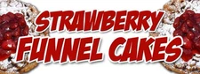 STRAWBERRY FUNNEL CAKES DECAL sticker bakery cake cookies pastry bread