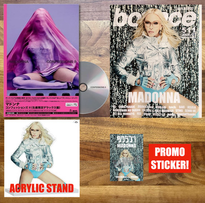 LAST JAPAN PROMO STICKER + DELUXE CD CONFESSIONS II + BOUNCE MAG  MADONNA 2026
