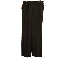 Alfred Dunner Women Black Classic Fit Proportioned Short Sz 10 pull on Pants new