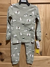 NWT Carter’s Child of Mine Snowmen Pajama Set Long Sleeve & Pants 3t unisex