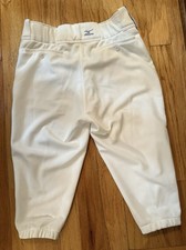 Mizuno Men's Short Length Baseball Pants White/Navy Blue, Size L