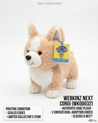 Ganz 2026 Webkinz Next Corgi NEW WK00032 Dual 2 Adoption Codes Gen3