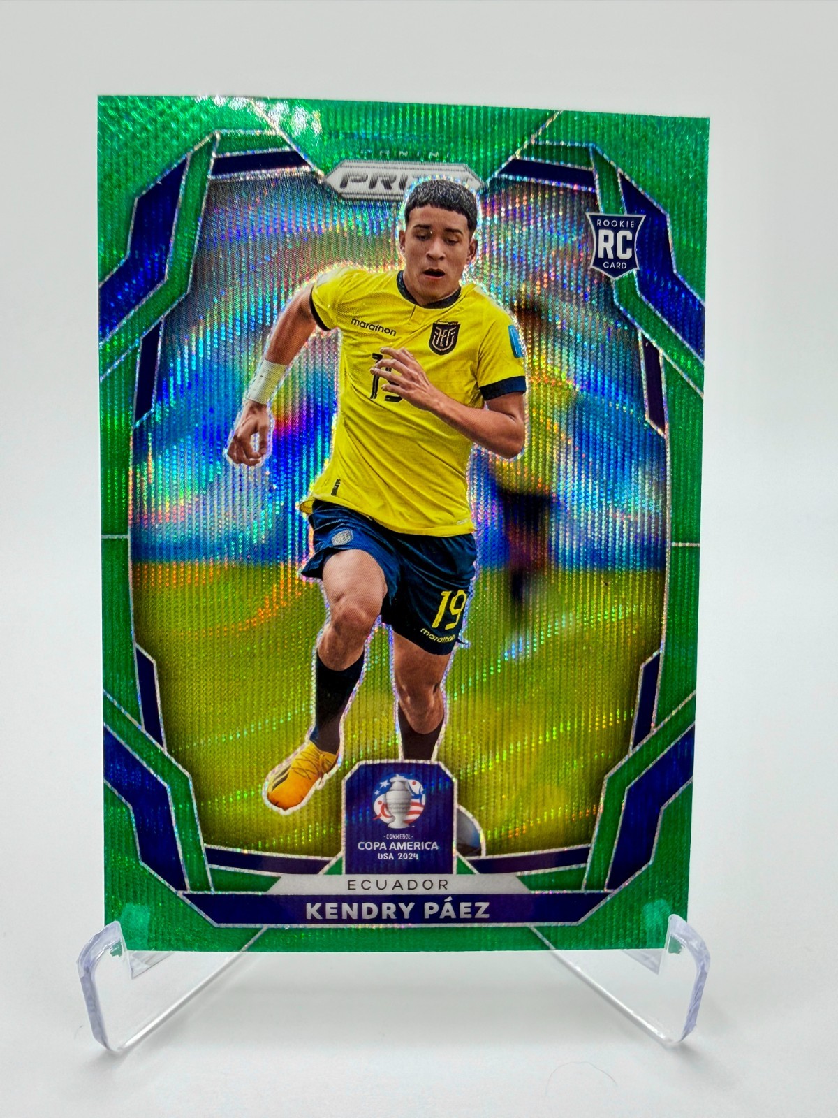 2024 Panini Prizm CONMEBOL Copa America - Kendry Paez #69 Green Wave Prizm