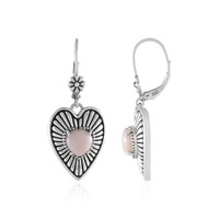 Cavill Opal Herz Ohrringe 1,89Ct Sterlingsilber Damen Echtschmuck Blau