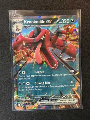 Krookodile EX 055/086 Holo Rare Pokémon Card Chaos Rising