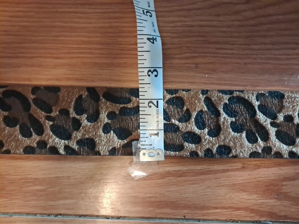 Cinturón mujer imitación diseño leopardo talla 2x (42-48 pulgadas) y 2,5 pulgadas de ancho Foto 3 de 4
