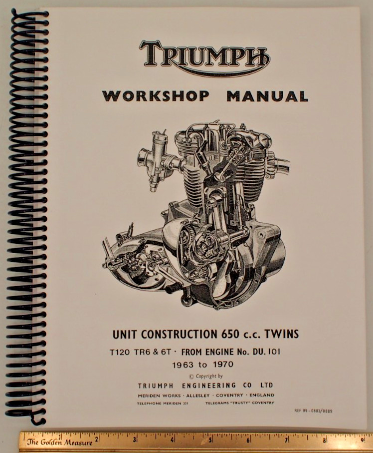 Triumph Workshop Manual 1963-70 Unit Construction 650 Twins, T120 TR6 & 6T #153