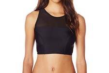 Minkpink Bottom's Up Sport Crew Neck Mesh Bikini Top Size XS