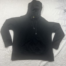 Women's Sweatshirt Size M 8-10 Black Pullover Long Sleeve Athletic Works Soft