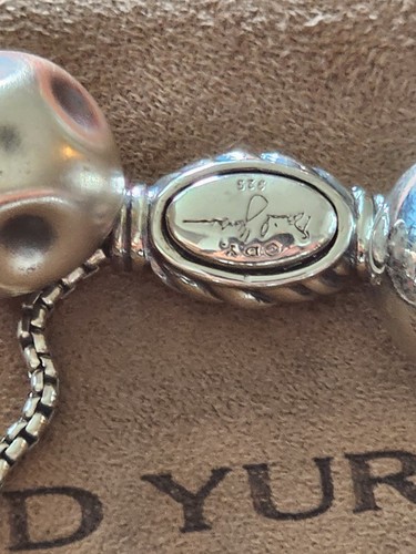 David Yurman .925 Elements Beaded Ball Bolo Adjustable Bracelet 8 MM - Picture 4 of 7
