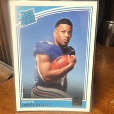 Panini Donruss Rated Rookie Saquon Barkley #306 New York Giants Football Card. rookie card picture