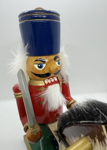 Raro Caballo y Soldado Cascanueces Navidad Krebs & Sohn Alemán De Colección - Imagen 6 de 7