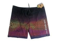 Clearance- SIZE 28 Quiksilver Boardshorts Warp Fade 20" Length Polyester Black