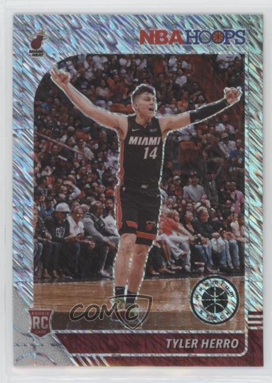 2019 Panini NBA Hoops Premium Stock Shimmer Prizm Tyler Herro #210 Rookie RC 0ad