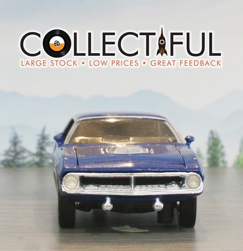 ROAD CHAMPS - 1970 PLYMOUTH HEMI CUDA - BLUE - DIECAST CAR - 1:43 ๐ฅ - Picture 2 of 6