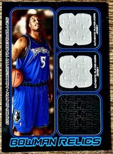 2006 Bowman Relics Minnesota Timberwolves Dual Jersey /249 Craig Smith # BDR-CSM