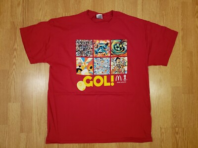 FIFA World Cup Soccer T Shirt 2014 Brazil World Cup McDonalds Sz
