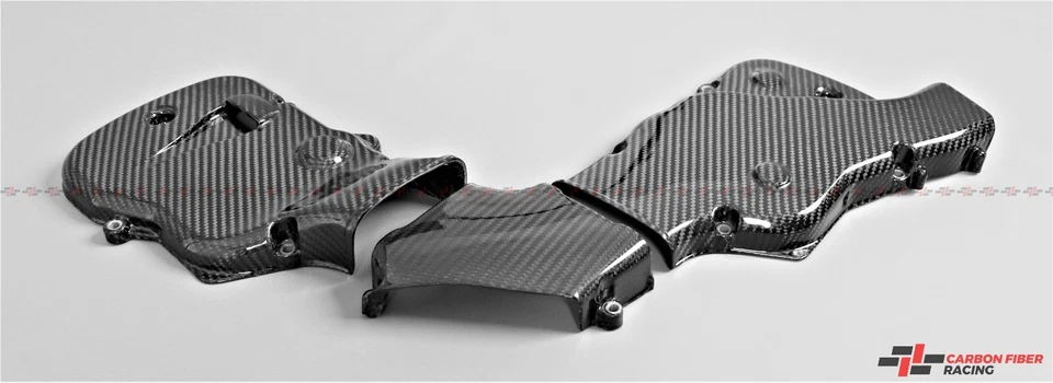 Cubiertas de cinturón de leva Ducati 749R 998 999R 2002-07 con inserciones de latón 100 % fibra de carbono Foto 3 de 4