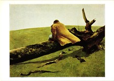 April Wind Andrew Newell Wyeth Postcard Unposted Wadsworth Athenum