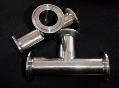 TCTEE150 EDELSTAHL TRI CLAMP ADERENDHÜLSE T-STÜCK 1 1/2 ZOLL O.D. SANITÄRROHR 38mm 